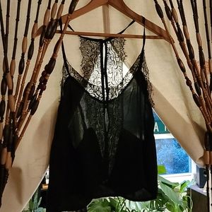 Lacy sheer tank/cami